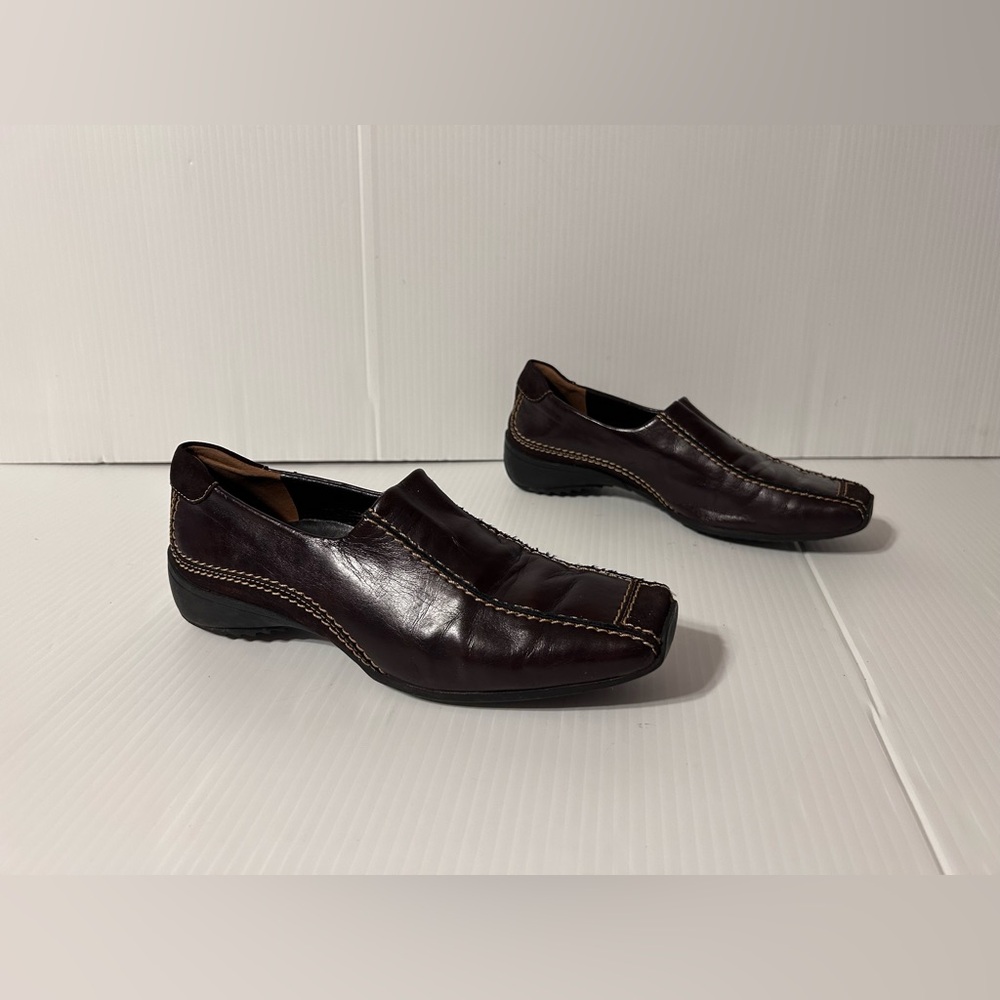 Paul Green Muchen brown leather slip on loafer shoe women size 5.5 US / 3 UK
